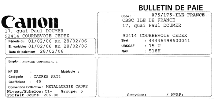 modele bulletin de paie indemnite transactionnelle